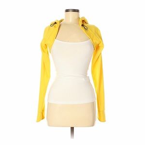 KSL yellow cropped hoodie jacket